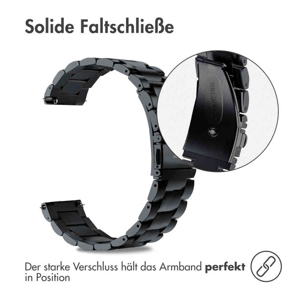 imoshion Edelstahlarmband -   Universelle 22 mm Anschluss - Schwarz