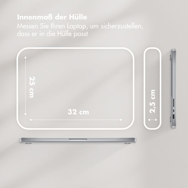 Selencia Teddy Laptop Hülle 13-14 Zoll - Laptop Sleeve - Latte