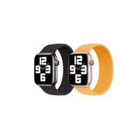 Apple 2 Pack Geflochtenes Solo Loop für Apple Watch | 38/40/41/42 mm - Größe 4 - Black Unity/ Maize