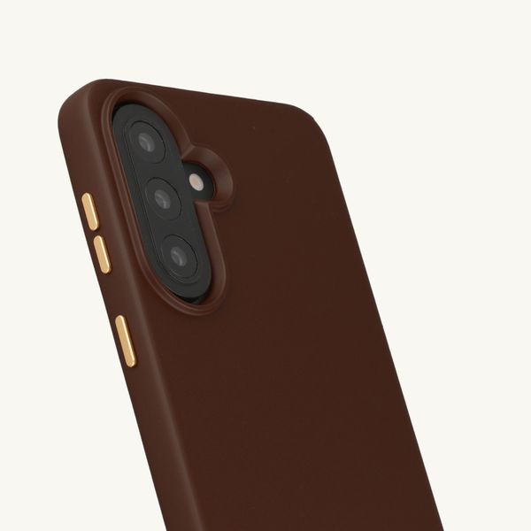 Selencia Rivièra Backcover mit MagSafe mit abnehmbaren Haken Samsung Galaxy A57 (5G) - Choco Brown