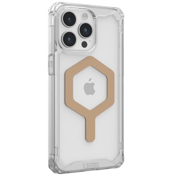 UAG Plyo Backcover MagSafe für das iPhone 15 Pro Max - Ice / Gold