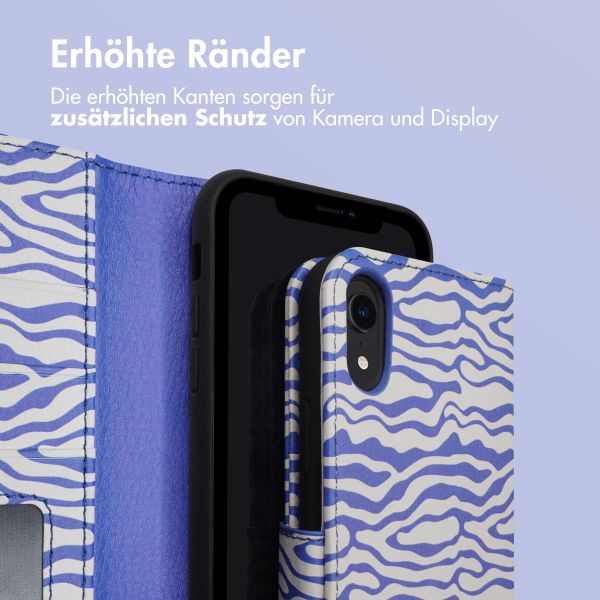 imoshion Design Klapphülle Apple iPhone Xr - White Blue Stripes