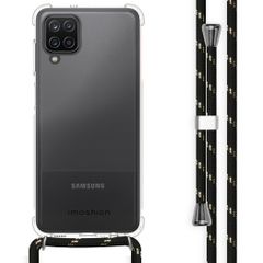 imoshion Backcover mit Band Samsung Galaxy A12 - Schwarz & Gold