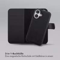 Selencia Olyn Abnehmbare Bookcase mit MagSafe Apple iPhone 16 - Schwarz