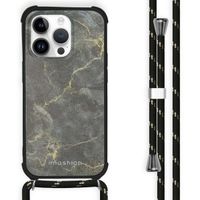 imoshion Design Hülle mit Band für das Apple iPhone 14 Pro - Black Marble