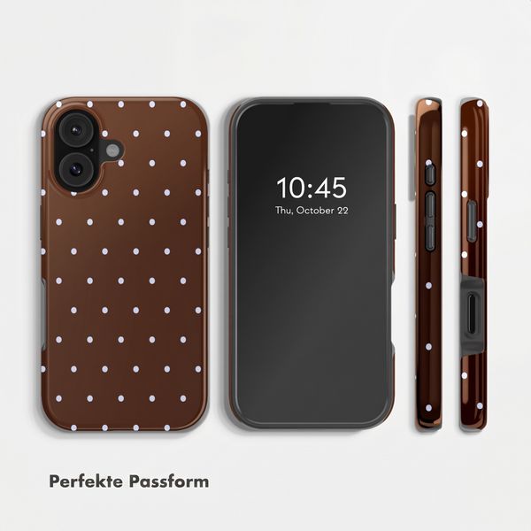 Selencia Vivid Back Cover Apple iPhone 17 - Happy Dots Chocolate