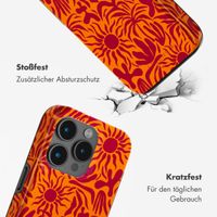 Selencia Vivid Tough Back Cover mit MagSafe für das iPhone 15 Pro Max - Tropical Vibes Apricot