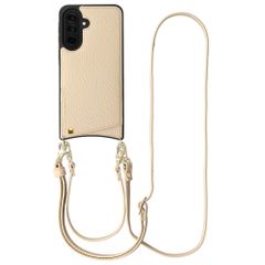 Selencia Nova HandyHülle mit Kordel und Kartenhalter Samsung Galaxy A37 (5G) - Beige