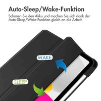 imoshion Trifold Hardcase Klapphülle Apple iPad 11 (2025) 11 Zoll A16 / iPad 10 (2022) 10.9 Zoll - Schwarz