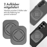 Accezz EasyLock handyhalterung Fahrrad - Inklusive Hülle für das Samsung Galaxy S24 - Aluminium - 360 Grad drehbar - Schwarz