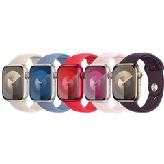 Apple 5 Pack Sport Armband für Apple Watch | 38/40/41/42 mm - Größe S/M - Starlight / Winter Blue / (Product)RED / Light Pink / Elderberry