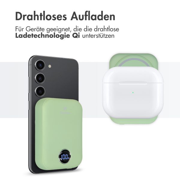 imoshion MagSafe Powerbank - 10.000 mAh - Kabellose Powerbank - Mintgrün