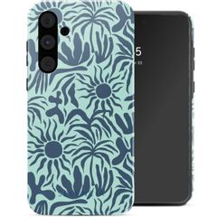 Selencia Vivid Tough Back Cover für das Samsung Galaxy A55 - Tropical Vibes Light Blue