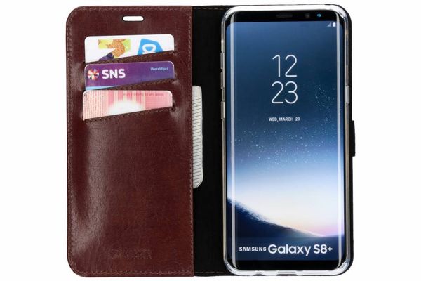 Valenta Klapphülle Leather Braun für das Samsung Galaxy S8 Plus