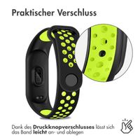 imoshion Silikonband Sport für das Xiaomi Mi Band 5 / 6 - Schwarz / Lime