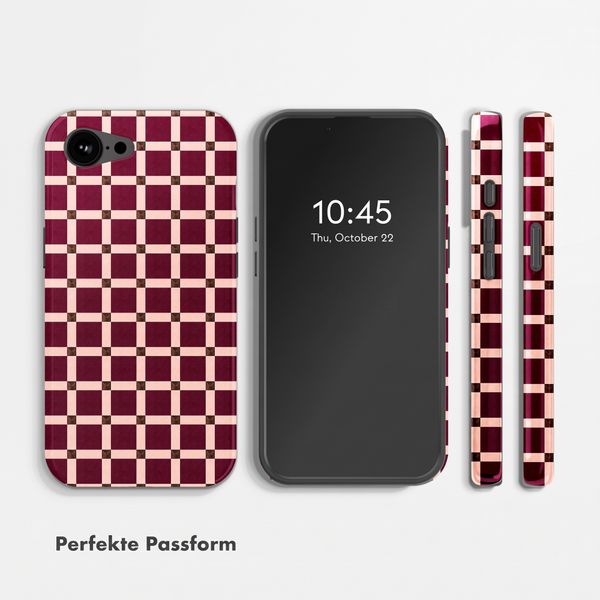Selencia Vivid Rückabdeckung mit MagSafe Apple iPhone 17e / 16e - Check This Burgundy