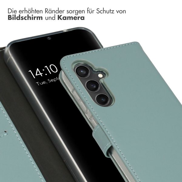 Selencia Echtleder Klapphülle für das Samsung Galaxy S23 FE - Air Blue