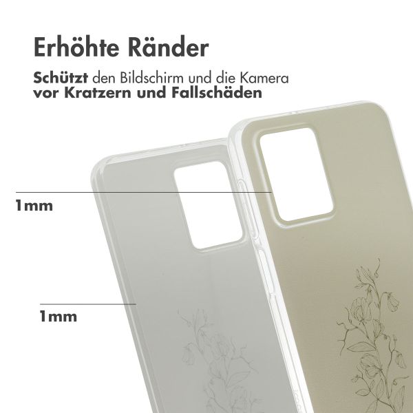 imoshion Design Hülle für das Motorola Moto G54 - Floral Green