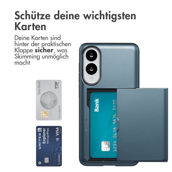 imoshion Backcover mit Kartenfach Samsung Galaxy S25 Edge - Dunkelblau