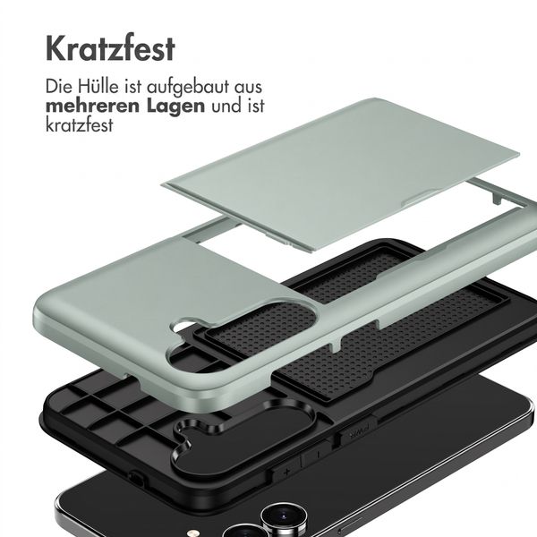 imoshion Backcover mit Kartenfach Samsung Galaxy S26 FE - Dunkelgrün