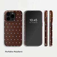 Selencia Vivid Rückabdeckung mit MagSafe Apple iPhone 15 Pro - Happy Dots Chocolate