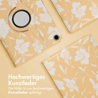 imoshion 360° drehbare Design Klapphülle für das Samsung Galaxy Tab A9 Plus - Yellow Flowers