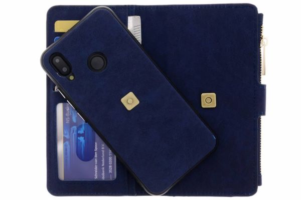 Blaue Luxuriöse Portemonnaie-Klapphülle für das Huawei P20 Lite