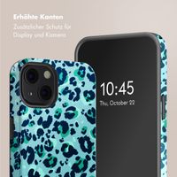 Selencia Vivid Tough Back Cover mit MagSafe für das iPhone 13 - Wild Spots Light Blue