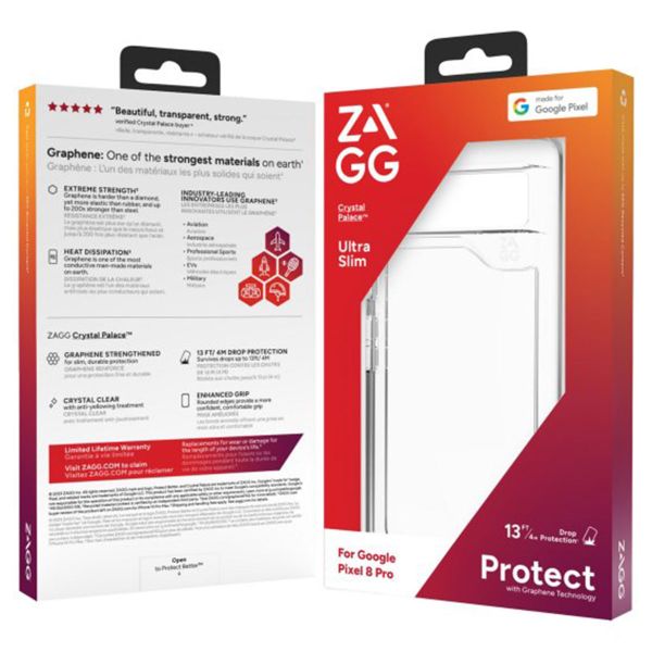 ZAGG Crystal Palace Snap Case Google Pixel 8 Pro - Clear