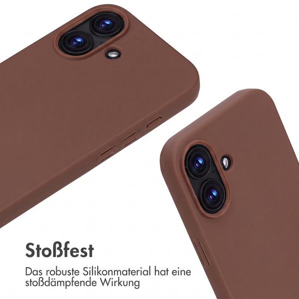 imoshion SilikonHülle mit Band Apple iPhone 16 - Braun