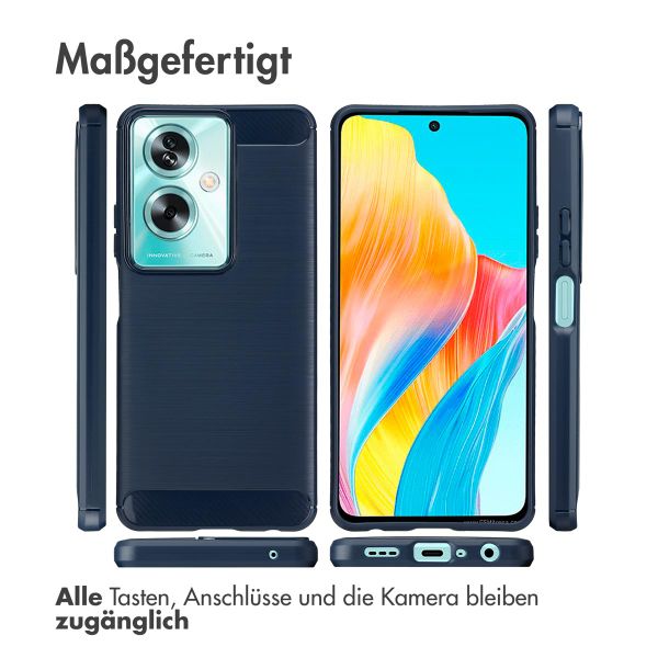imoshion Brushed Back Cover Oppo A79 - Dunkelblau