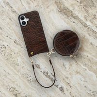 Selencia Nova Mini Pouch - Croco Choco Brown