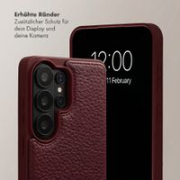 Selencia Nova HandyHülle mit Kordel und Kartenhalter Samsung Galaxy S26 Ultra - Bold Burgundy