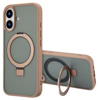 Accezz Ring Stand Backcover mit MagSafe für das iPhone 16 - Brown