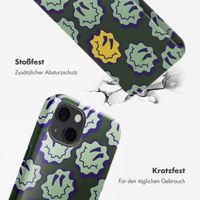 Selencia Vivid Rückabdeckung mit MagSafe Apple iPhone 13 - Wavy Smiley Green