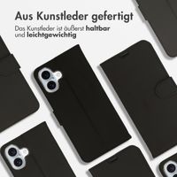 Accezz Wallet TPU Klapphülle für das iPhone 16 - Schwarz