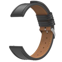 imoshion Modernes Lederarmband - Universelle 22 mm Verbindung - Schwarz