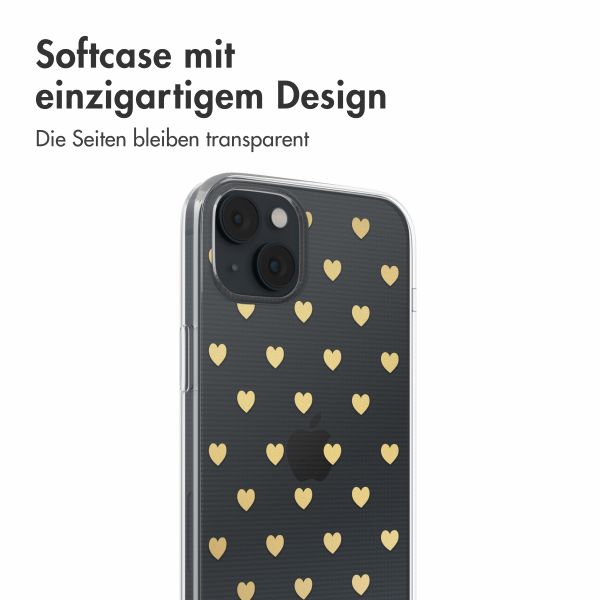 imoshion Design Hülle iPhone 14 - Golden Hearts