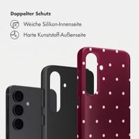 Selencia Vivid Back Cover Samsung Galaxy S24 - Happy Dots Burgundy