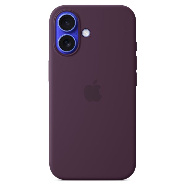 Apple Silikon-Case MagSafe für das iPhone 16 - Plum