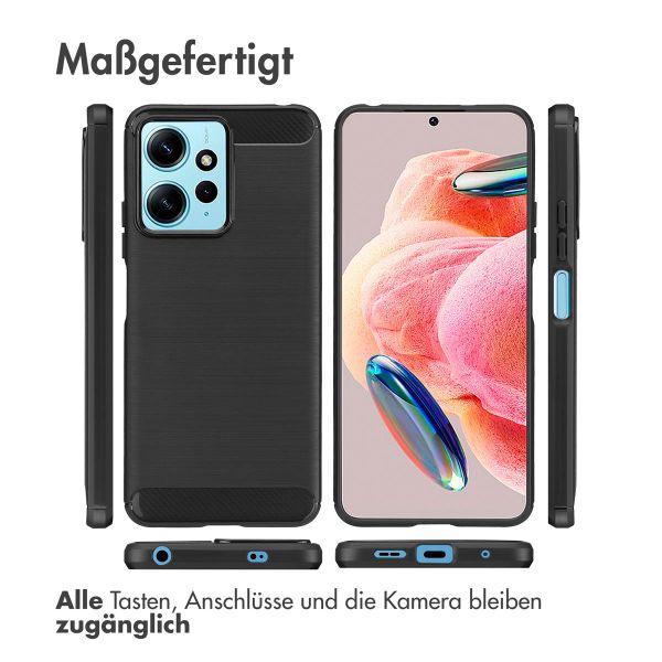 imoshion Brushed Back Cover für das Xiaomi Redmi Note 12 (4G) - Schwarz