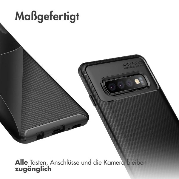 imoshion Carbon-Hülle für das Samsung Galaxy S10 - Schwarz