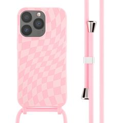 imoshion Silikonhülle design mit Band für das iPhone 13 Pro - Retro Pink