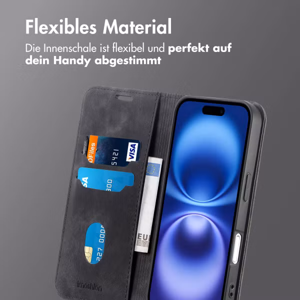 imoshion Slim Klapphülle Apple iPhone 16 - Schwarz