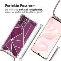 imoshion Design Hülle mit Band für das Huawei P30 Pro - Bordeaux Graphic