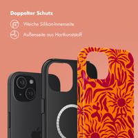 Selencia Vivid Tough Back Cover mit MagSafe für das iPhone 15 - Tropical Vibes Apricot