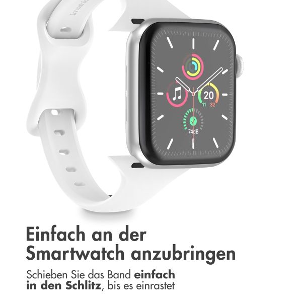 imoshion Slim Silikonarmband für die Apple Watch Series 1-9 / SE (38/40/41 mm) | Series 10 (42 mm) - Weiß