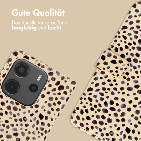 imoshion Design Klapphülle Xiaomi Redmi Note 14 (4G) - Black And White Dots