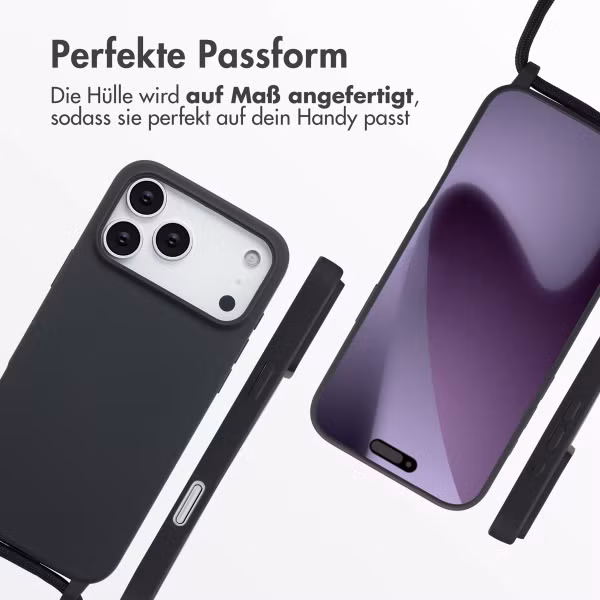 imoshion SilikonHülle mit Band Apple iPhone 17 Pro Max - Schwarz