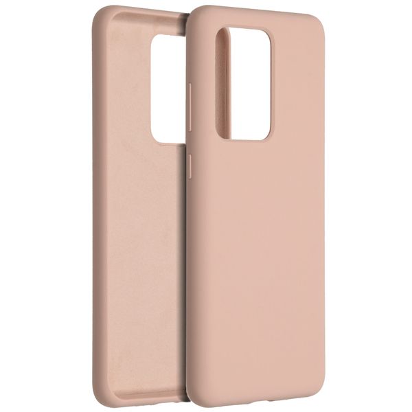 Accezz Liquid Silikoncase Rosa für das Samsung Galaxy S20 Ultra